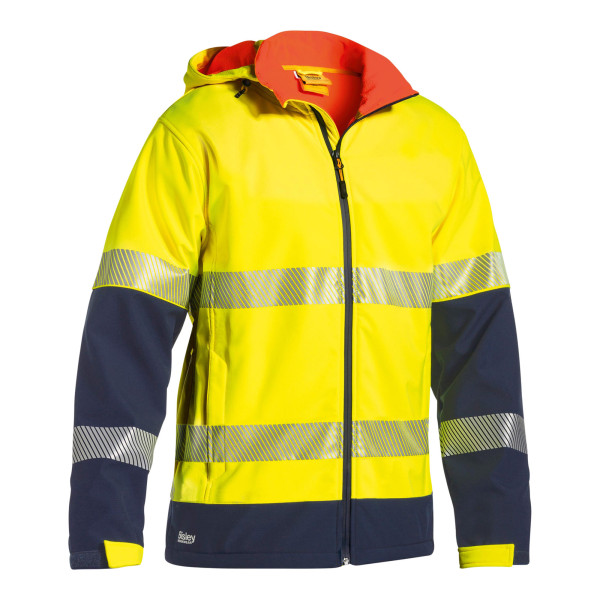 BISLEY HI VIS RIPSTOP BONDED softshell jas